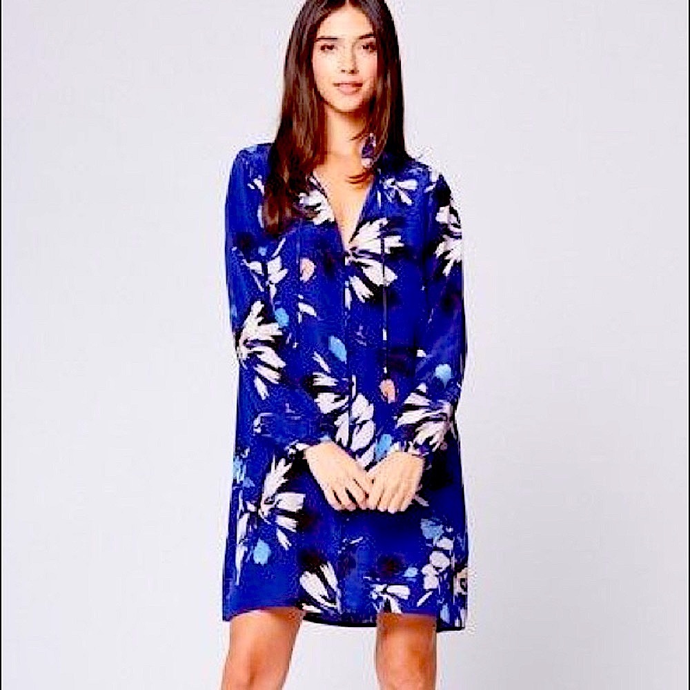 Yumi Kim Da Vinci Tunic Dress in Sienna Fiesta Navy Print - Picture 1 of 10